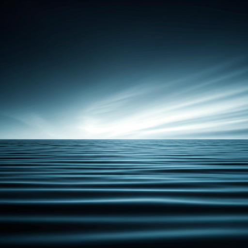 Calm Florida coastline after a storm with clean blue morning light